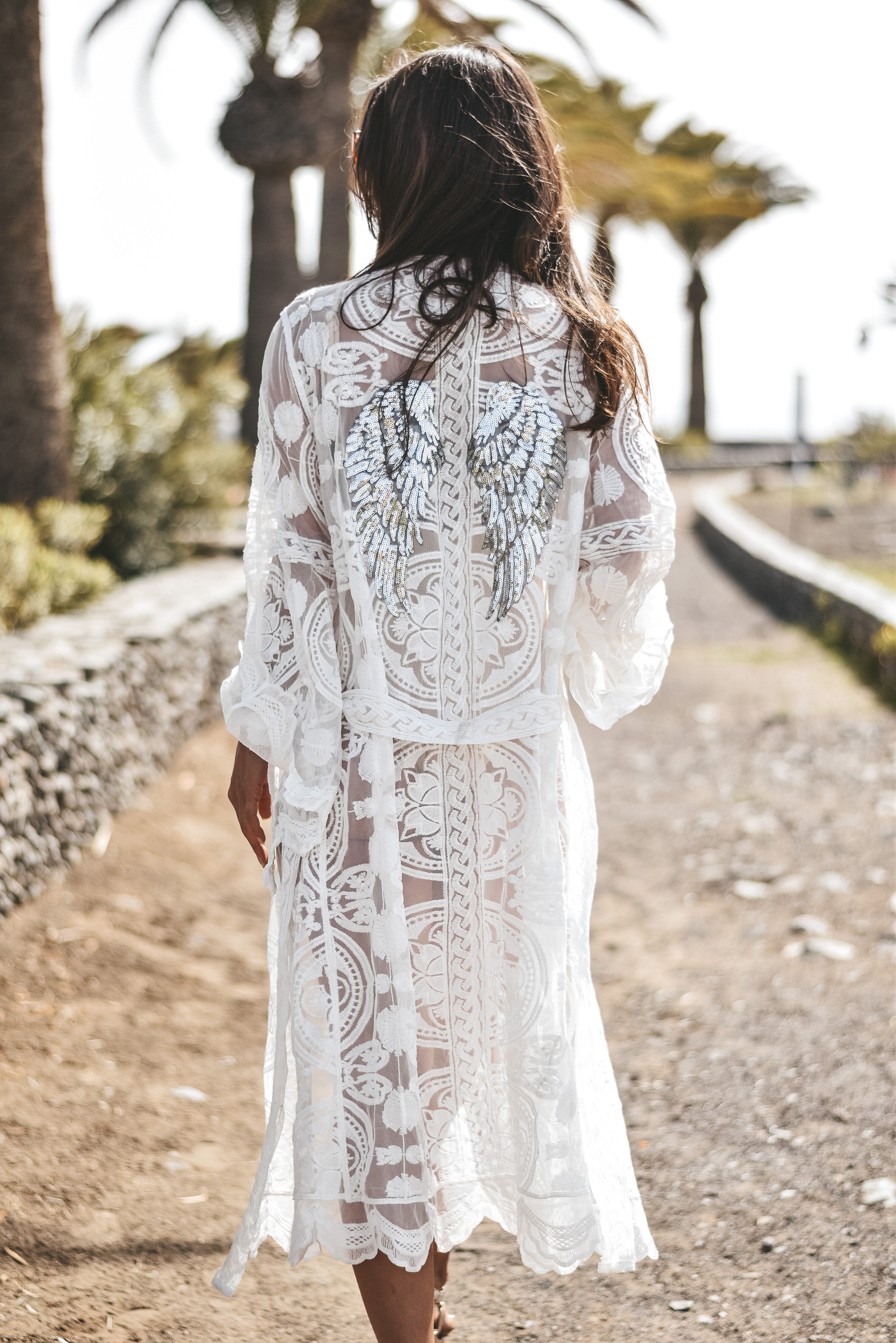 Cilia silver wings lace kimono - Image 2