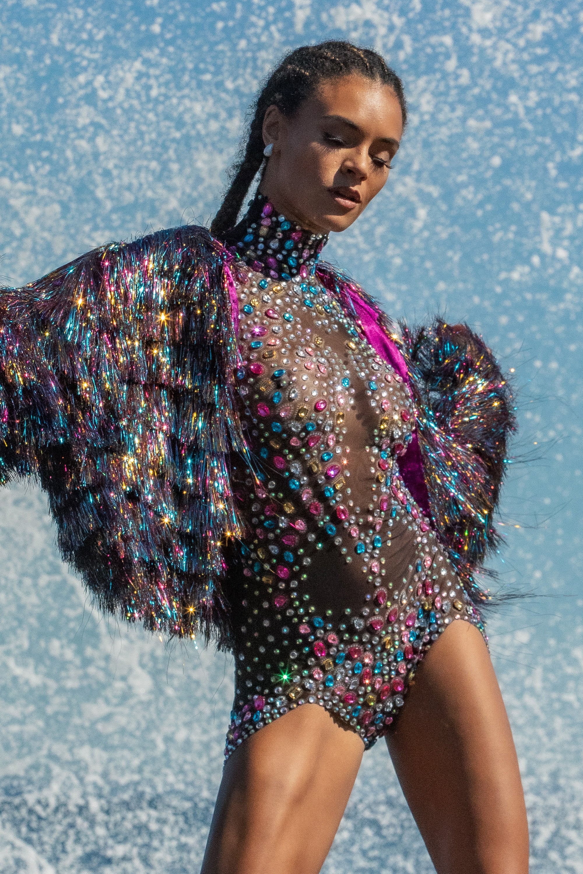 Izza fringe party jacket multi - Image 6
