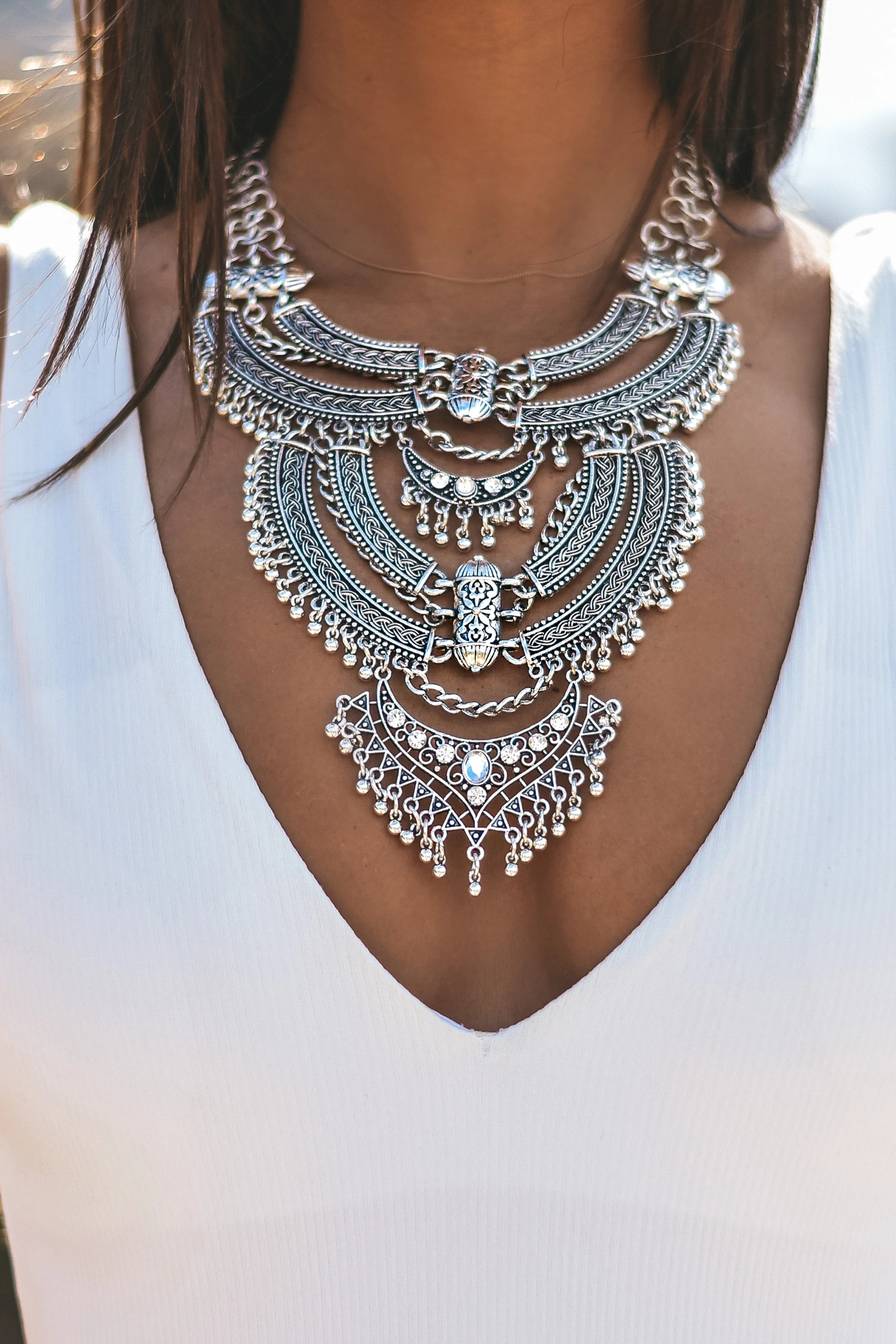 Laylah gothic necklace silver - Image 4