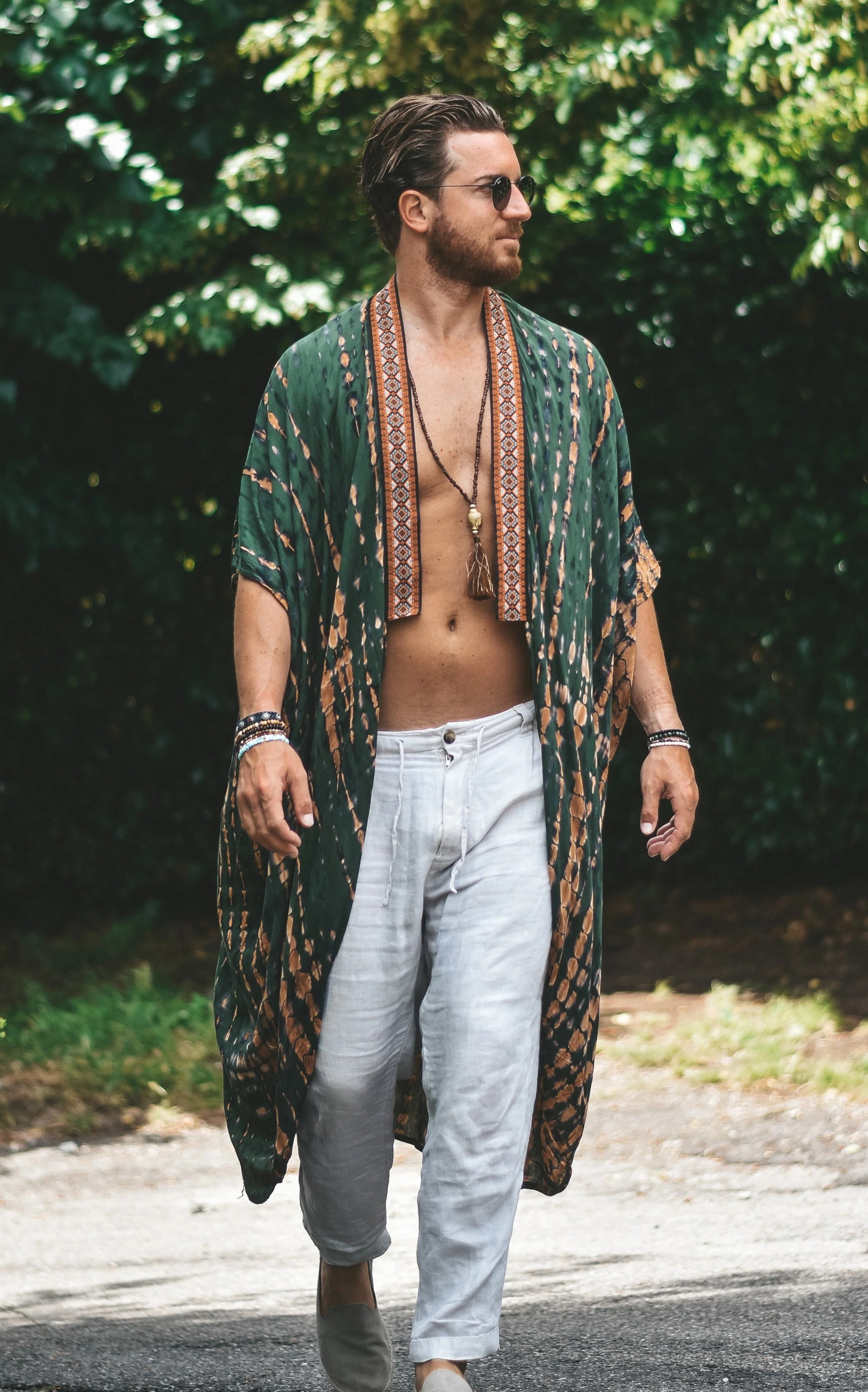 Maggiore Jacard Kimono Green