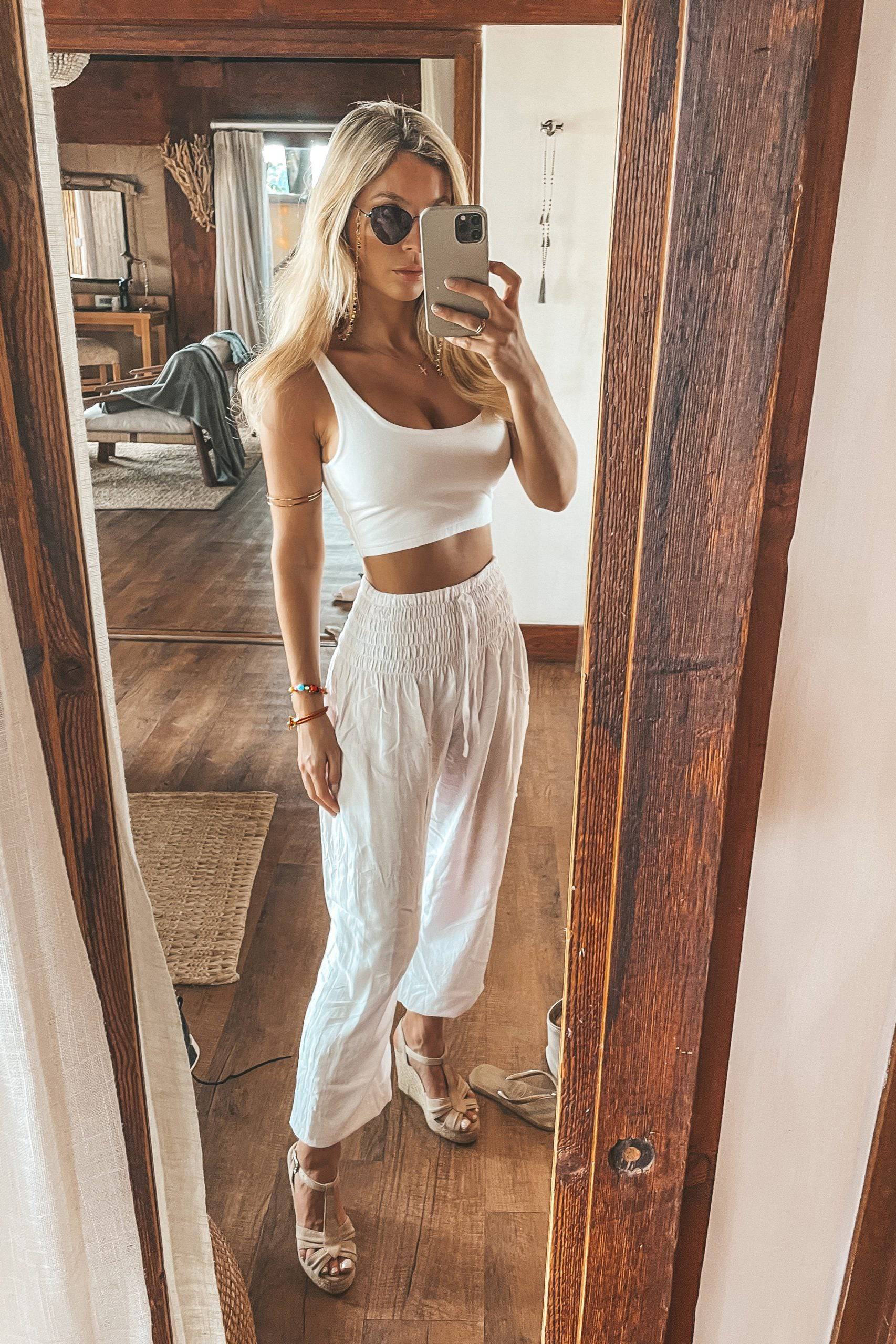 Morema harem pants white