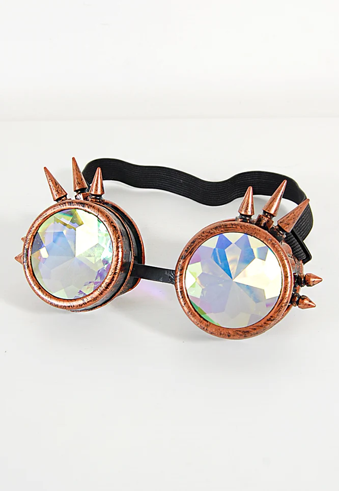 Steam punk reflective goggles bronze