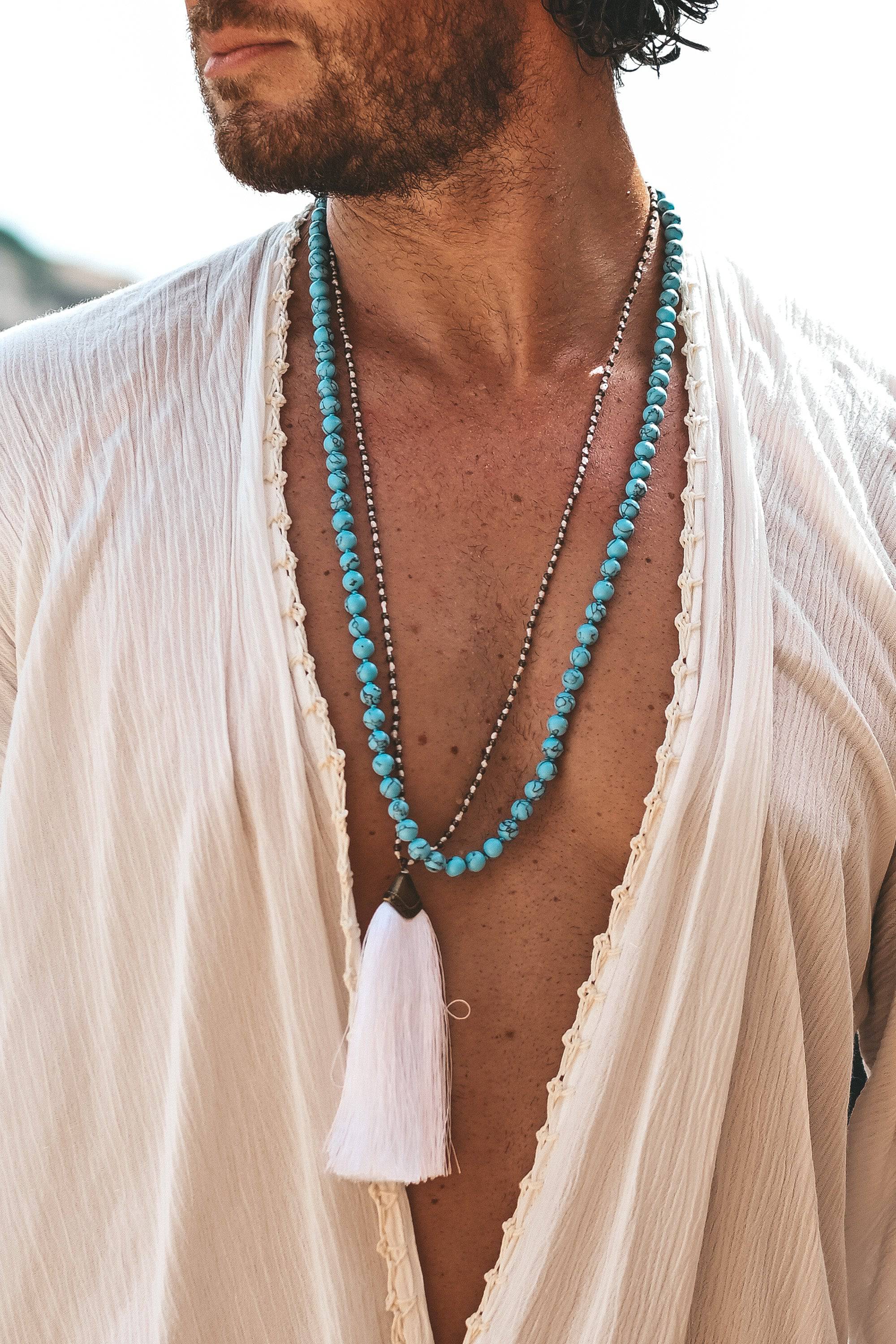 Tassel necklace white - Image 8